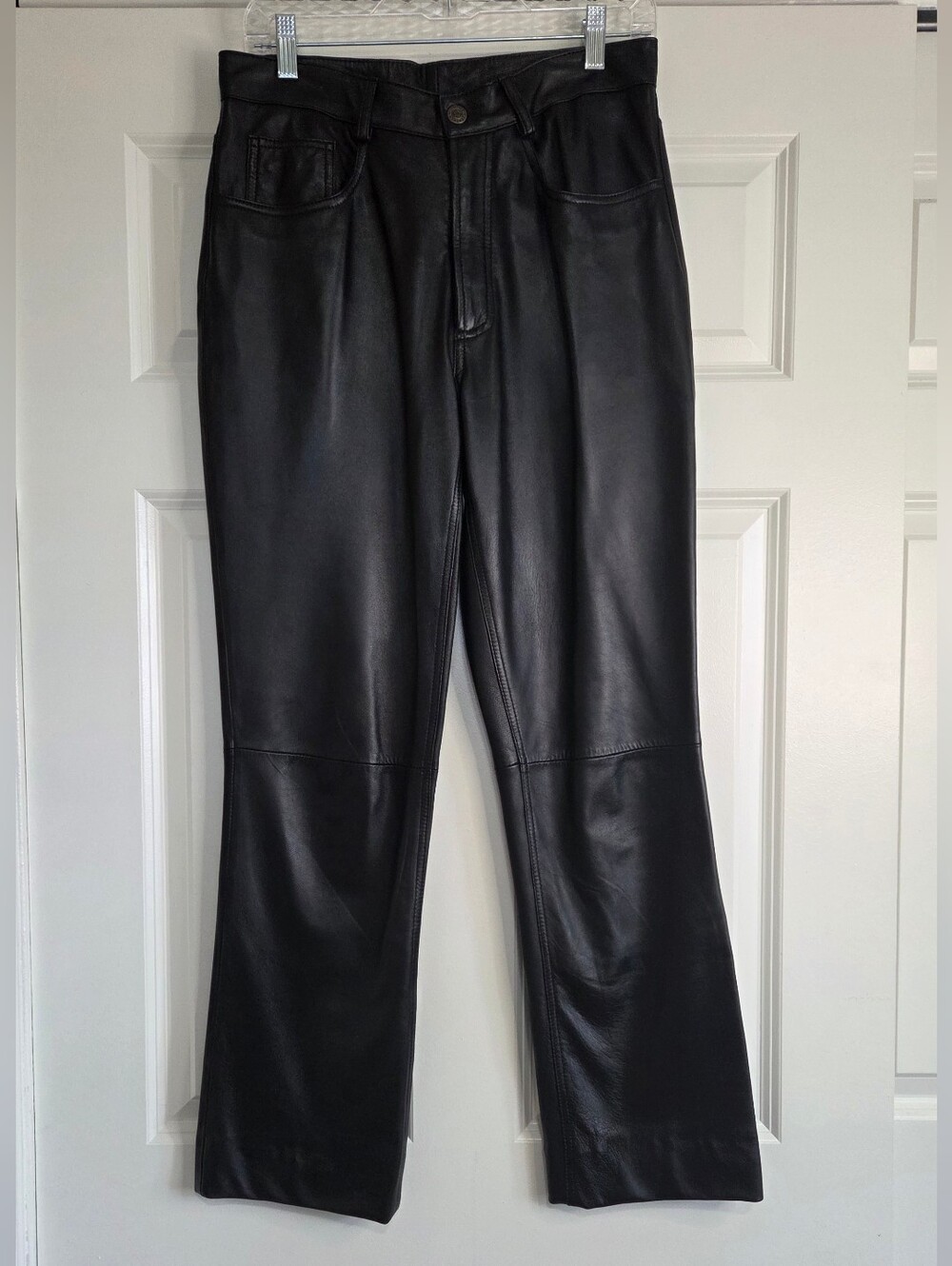 Leather Limited Vintage Genuine Leather High Waisted Straight Leg Pants - Size 8